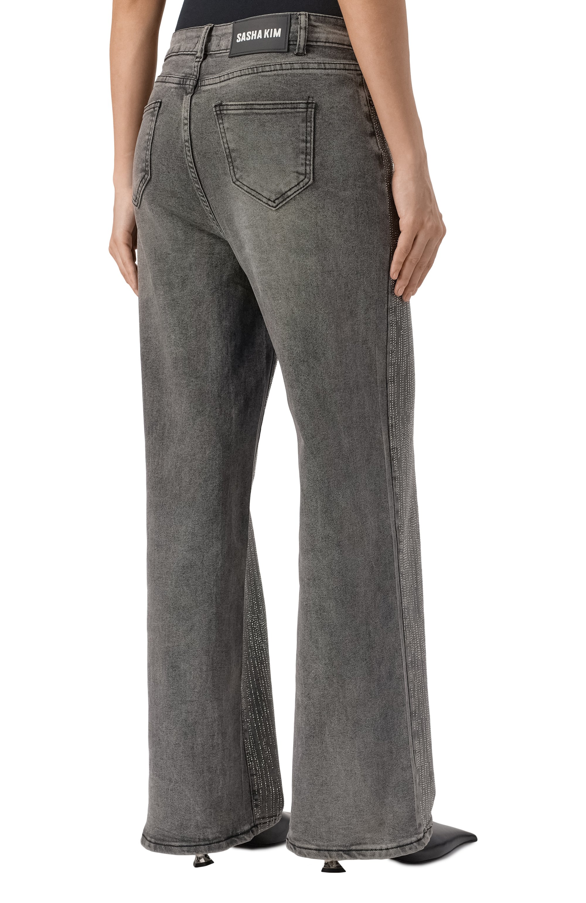 Джинсы с отделкой стразами SASHA KIM, арт. УТ-00001794, фото 4