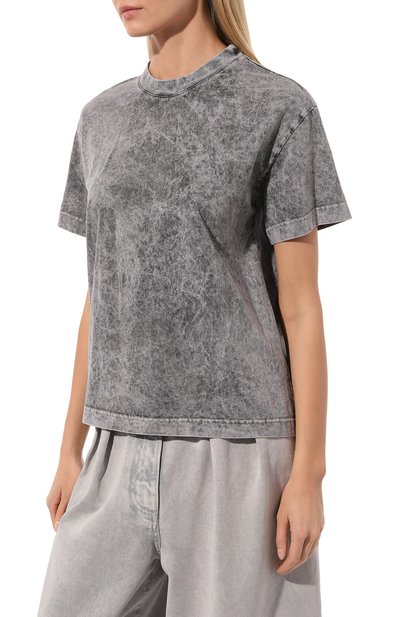 Хлопковая футболка BORNE BOURGEOIS серого цвета по цене 15000 руб., арт. SW-TS-BO-3018, фото 3 Хлопковая футболка BORNE BOURGEOIS, арт. SW-TS-BO-3018, фото 3