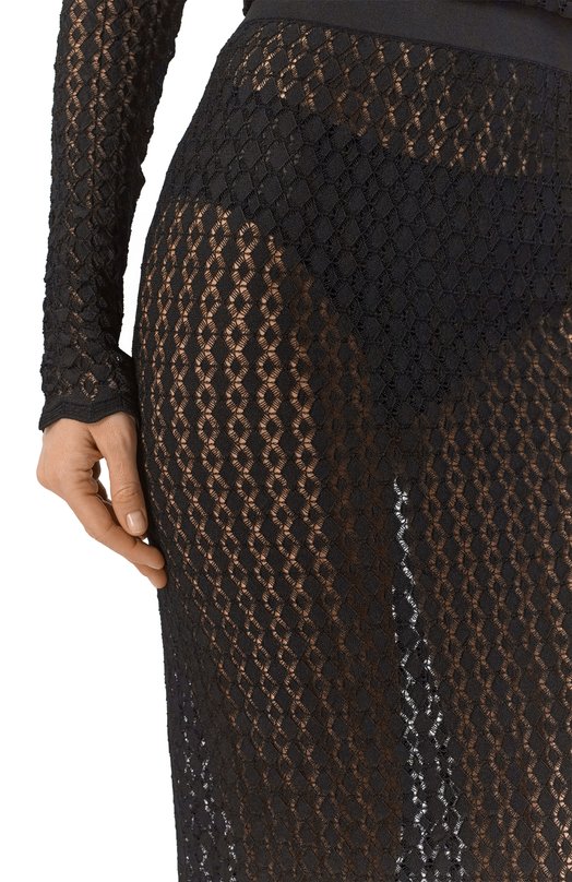 Юбка из вискозы Saint Laurent 806962/Y76VX Чёрный  806962/Y76VX Фото 5