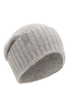 Женская кашемировая шапка FTC серого цвета, арт. 770-0950 | Фото 1 (Материал: Текстиль, Кашемир, Шерсть; Материал сплава: Проставлено; Нос: Не проставлено)