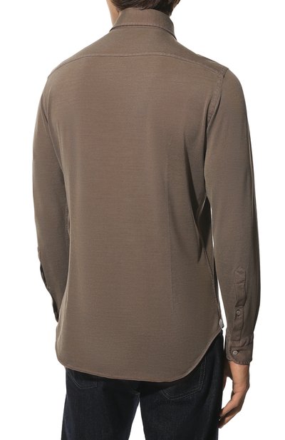 Рубашка из хлопка и шелка LORO PIANA, арт. FAM1834, фото 4