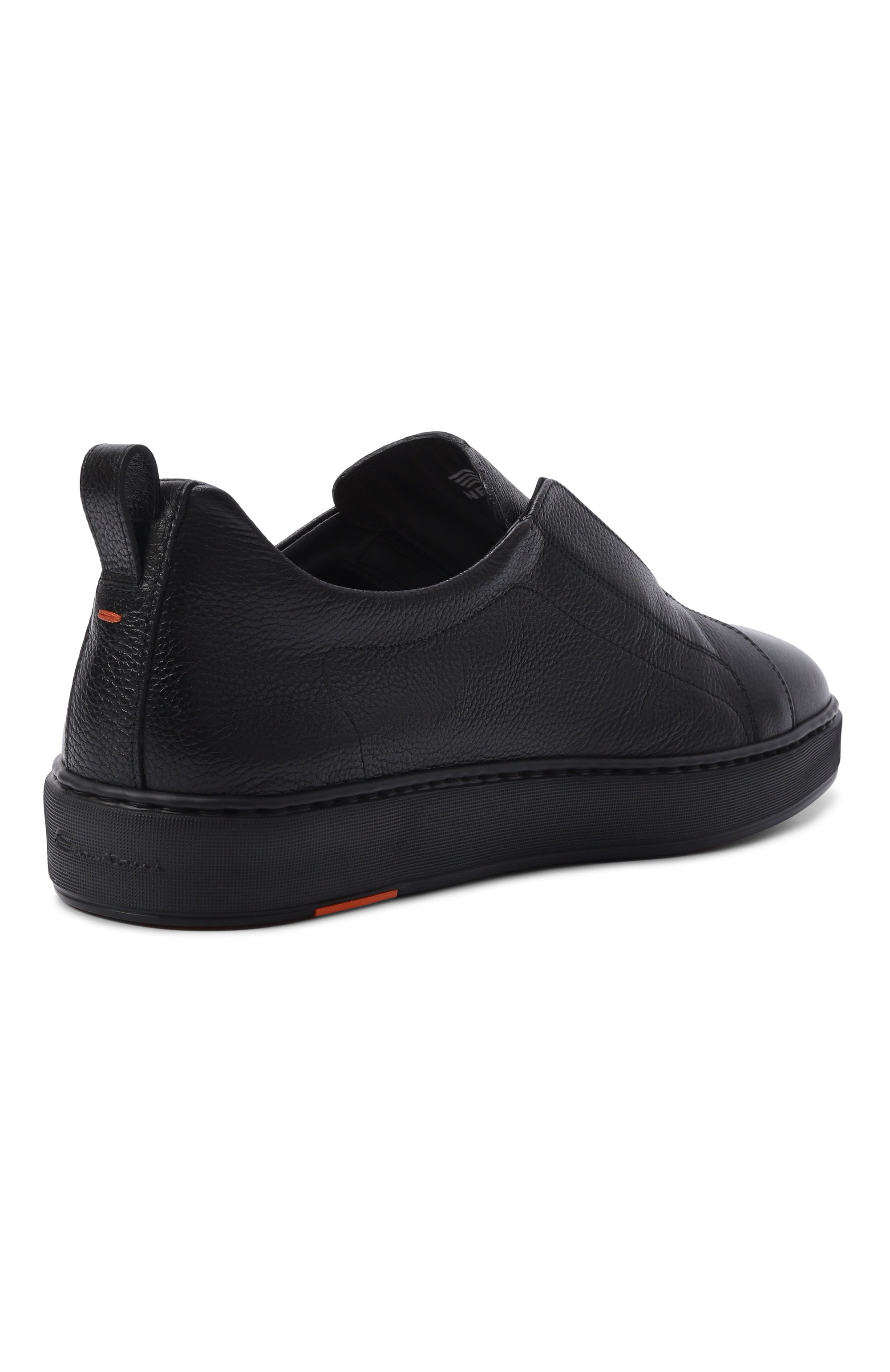 Кожаные кеды cleanic SANTONI черного цвета по цене 99500 руб., арт. MBCG22211NEATCKA, фото 4 Кожаные кеды cleanic SANTONI, арт. MBCG22211NEATCKA, фото 4