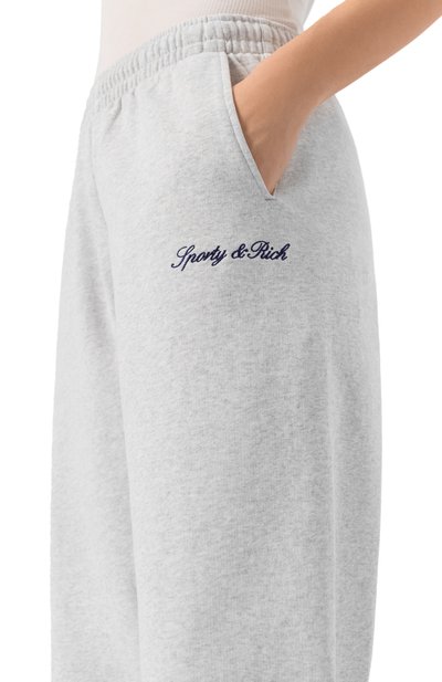 Хлопковые джоггеры SPORTY AND RICH, арт. PA03668326GY03, фото 5