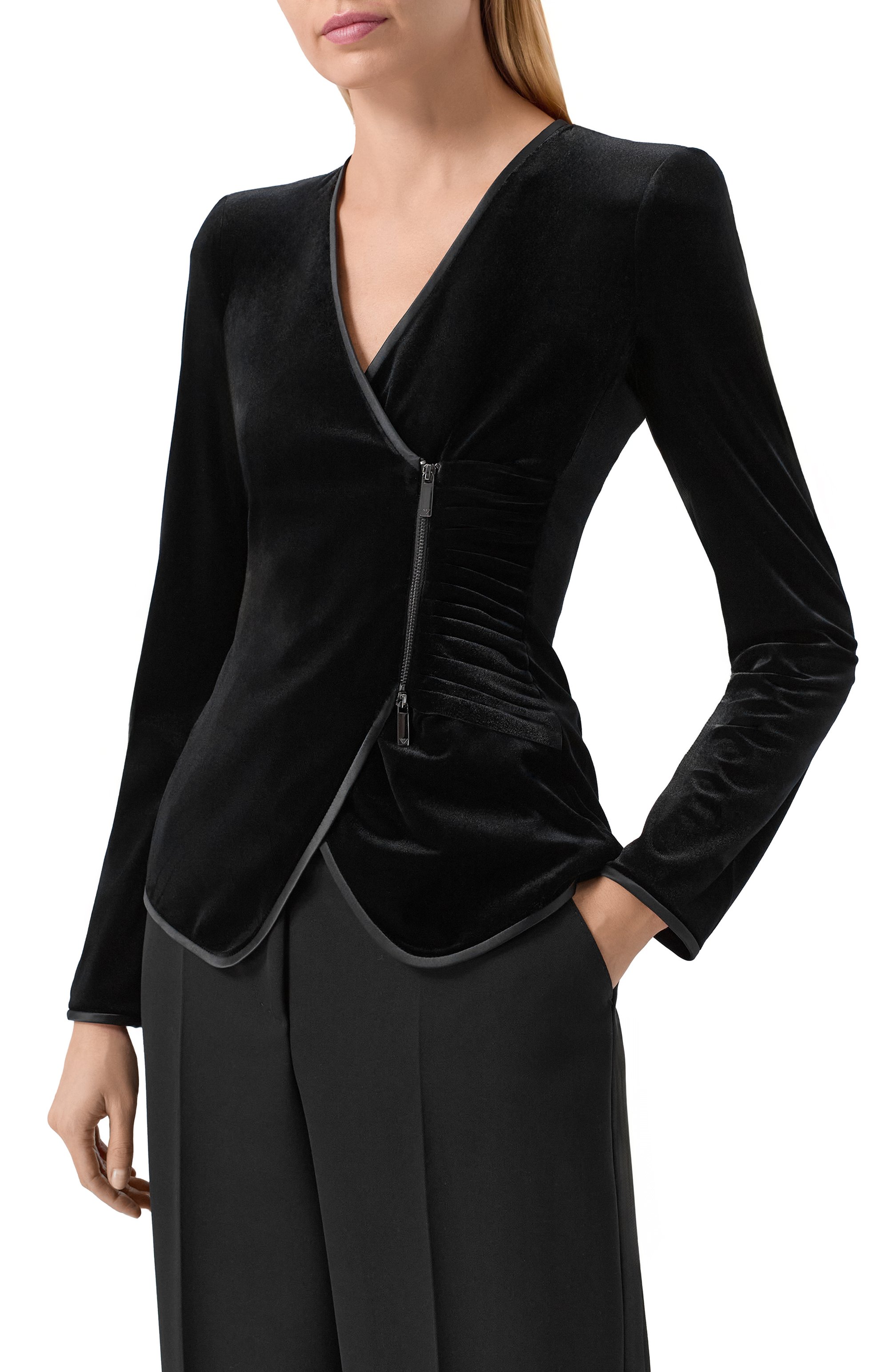 Бархатный жакет EMPORIO ARMANI, арт. EW003405/AF14011, фото 3