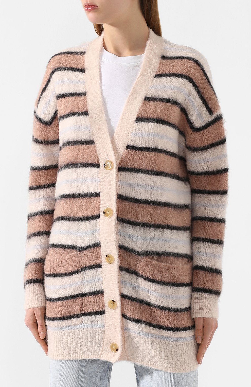 Кардиган ACNE STUDIOS розового цвета по цене 38550 руб., арт. A60148/W, фото 3 Кардиган ACNE STUDIOS, арт. A60148/W, фото 3
