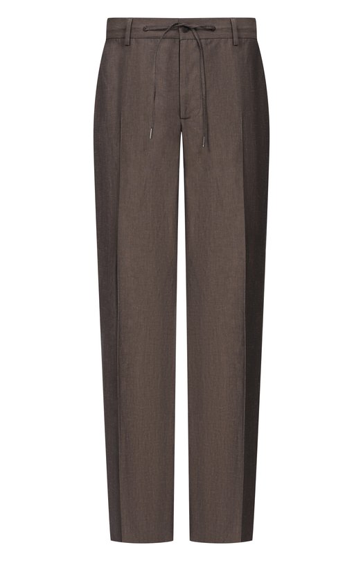 Брюки из хлопка и льна MVST M26.CSM.T416/802-C0/LINEN Коричневый M26.CSM.T416/802-C0/LINEN