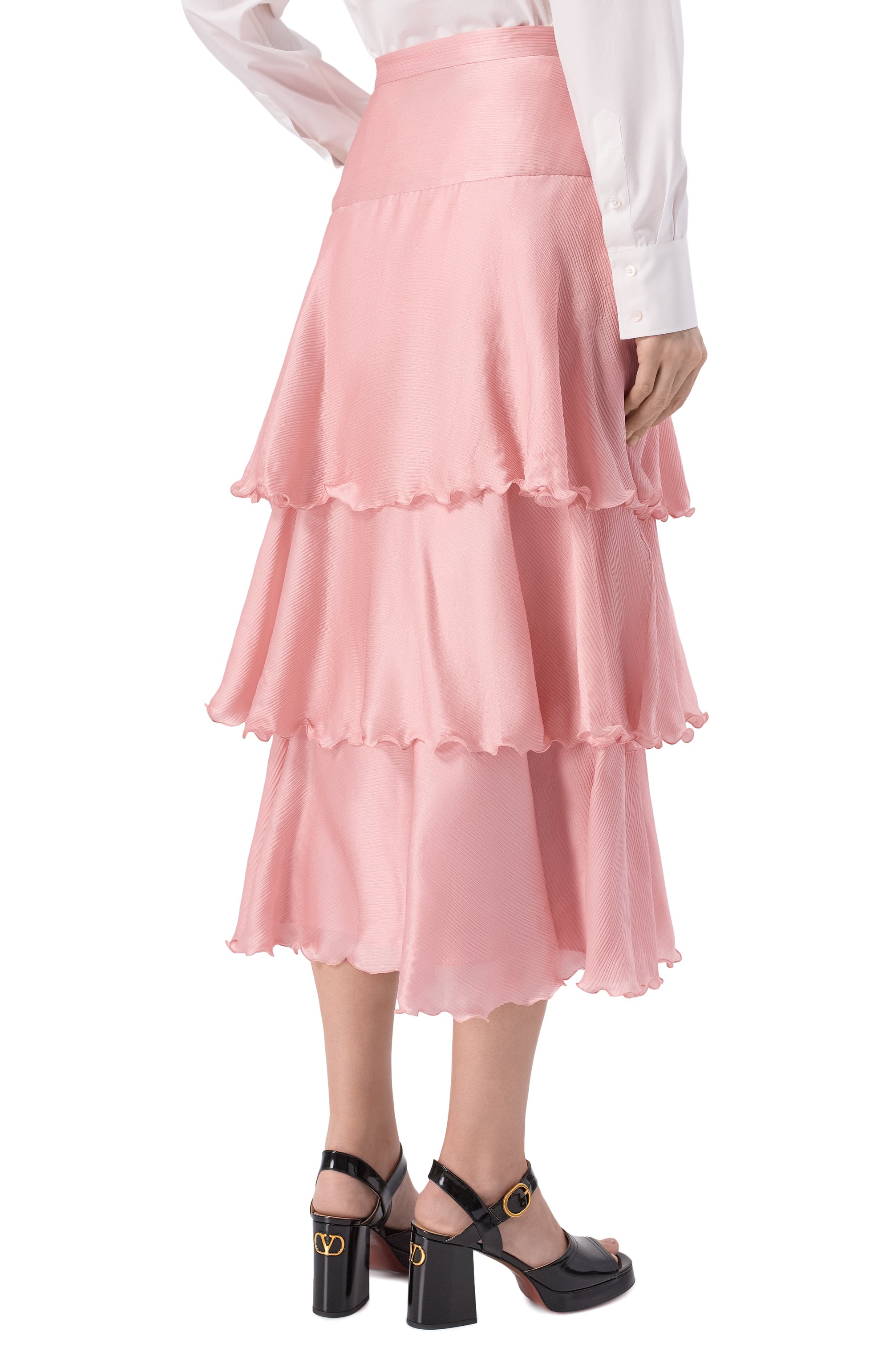 Атласная юбка VALENTINO, арт. 8B3RAEN0/A0S, фото 4