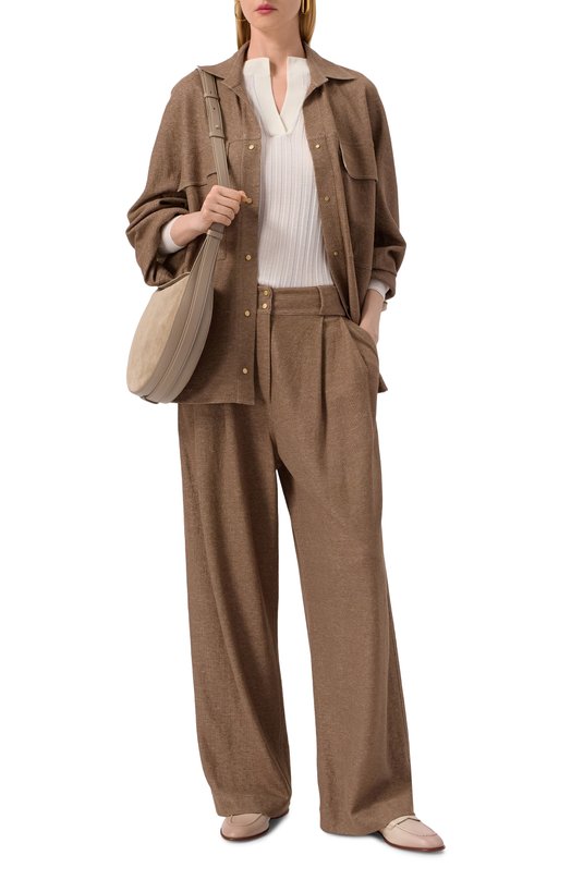 Пуловер из кашемира и шелка Giorgio Armani GW001814/AF18784 Кремовый  GW001814/AF18784 Фото 2