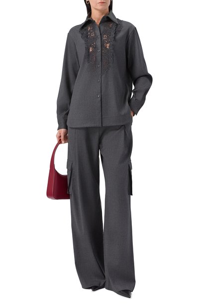 Рубашка из шерсти и вискозы ERMANNO SCERVINO, арт. D474K304JWR, фото 2