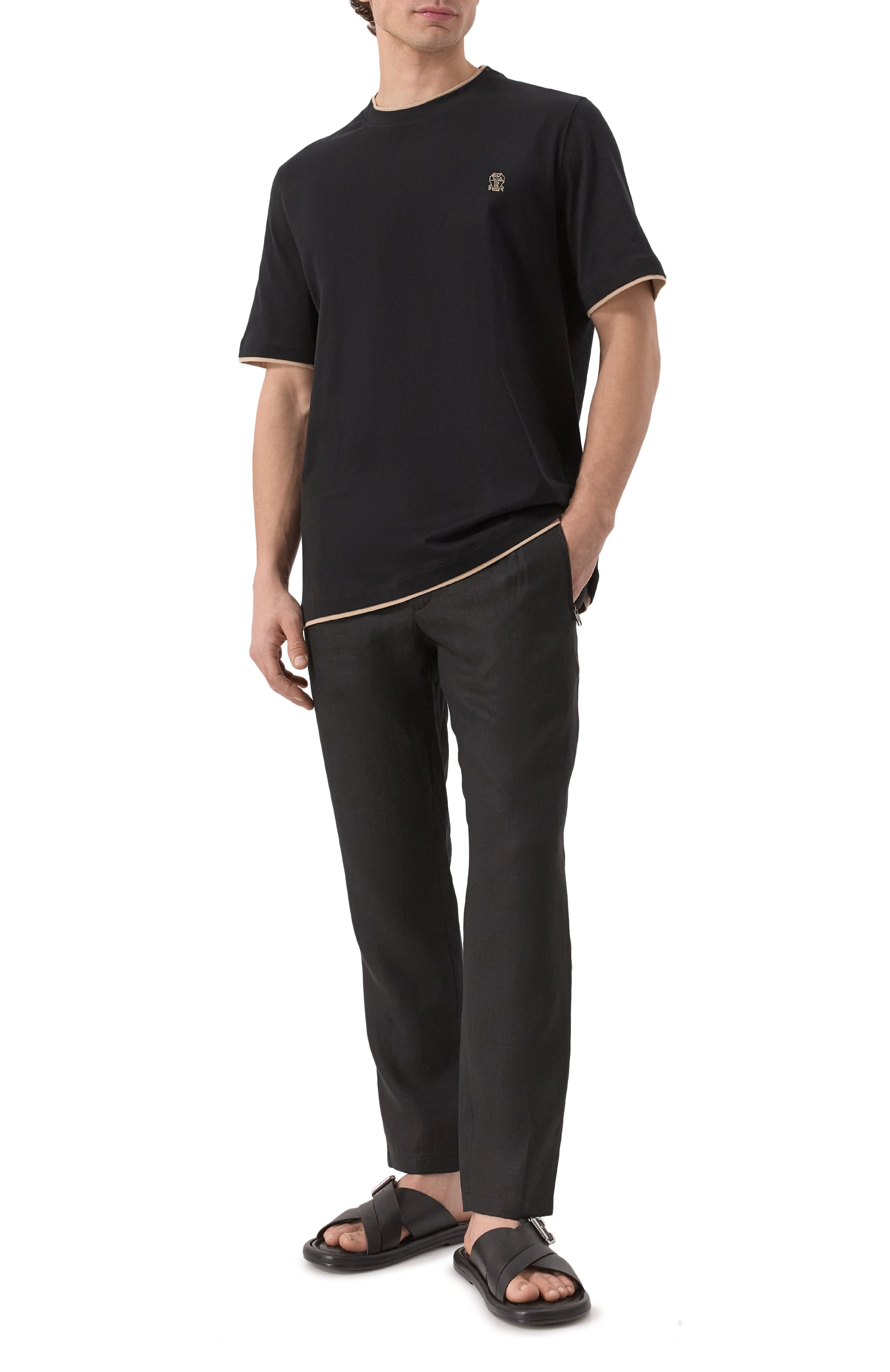 Хлопковая футболка BRUNELLO CUCINELLI, арт. M0B137427G, фото 2