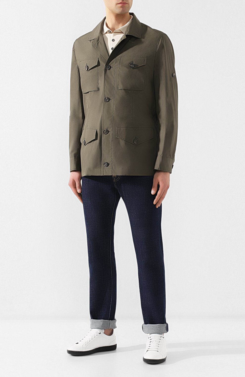 Хлопковая куртка BRUNELLO CUCINELLI хаки цвета по цене 241000 руб., арт. MD4226847, фото 2 Хлопковая куртка BRUNELLO CUCINELLI, арт. MD4226847, фото 2