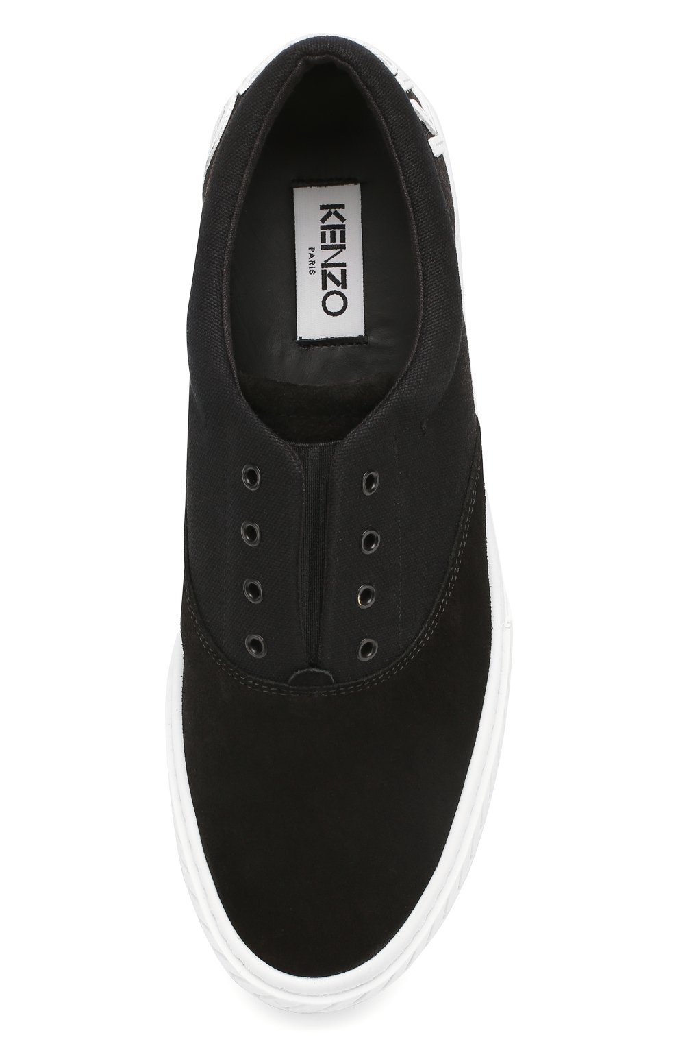 Кожаные кеды KENZO черного цвета по цене 29950 руб., арт. F965SN260L61, фото 5 Кожаные кеды KENZO, арт. F965SN260L61, фото 5