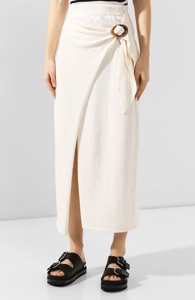 Юбка NANUSHKA белого цвета по цене 32700 руб., арт. SASHA_CREME_TERRY, фото 3 Юбка NANUSHKA, арт. SASHA_CREME_TERRY, фото 3