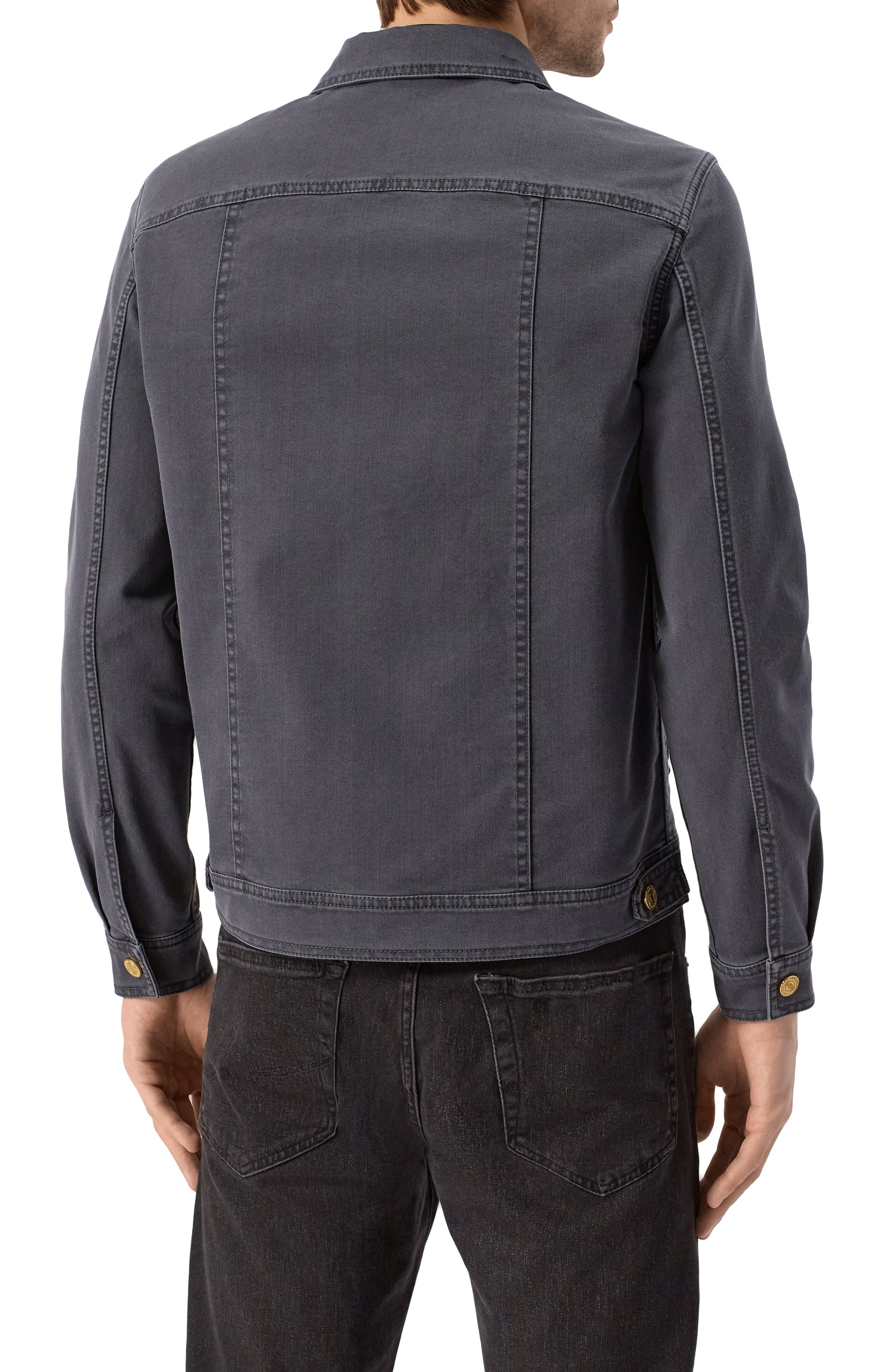 Джинсовая куртка STEFANO RICCI темно-серого цвета по цене 184000 руб., арт. MFJ5102070/T286BK, фото 4 Джинсовая куртка STEFANO RICCI, арт. MFJ5102070/T286BK, фото 4