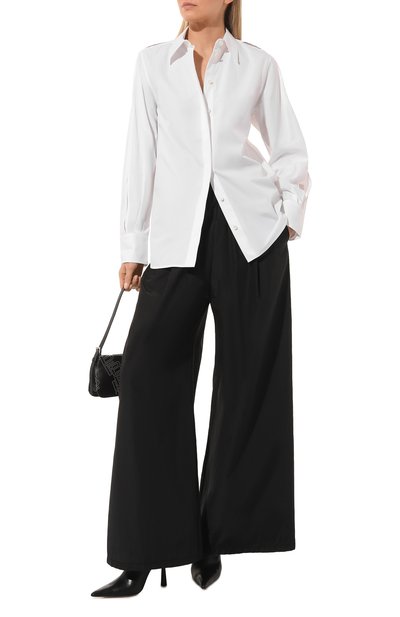 Хлопковая рубашка HELMUT LANG белого цвета по цене 34200 руб., арт. M07HW502, фото 2 Хлопковая рубашка HELMUT LANG, арт. M07HW502, фото 2