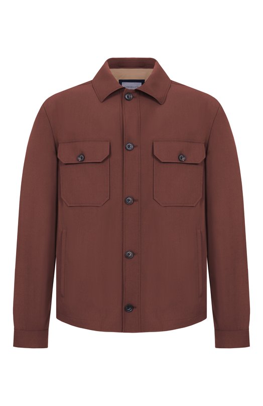 Шерстяная куртка-рубашка Corneliani 27LI23/2718523 Коричневый 27LI23/2718523