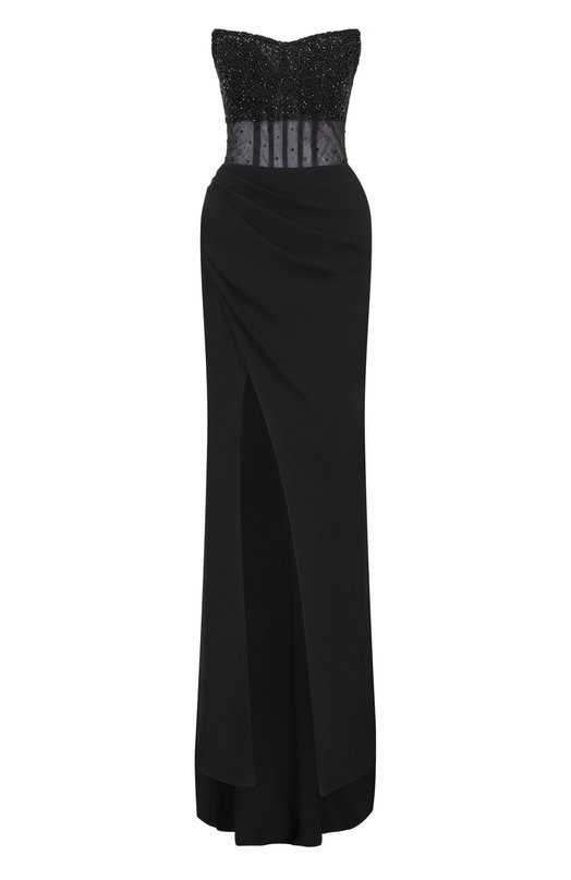 Платье с отделкой бисером Sasha Kim SK-00001847 Чёрный SK-00001847