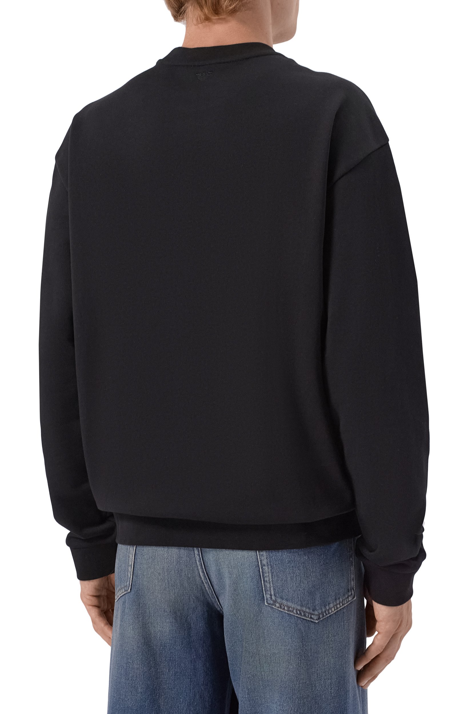 Хлопковый свитшот EMPORIO ARMANI черного цвета по цене 39700 руб., арт. EM006933/AF27740, фото 4 Хлопковый свитшот EMPORIO ARMANI, арт. EM006933/AF27740, фото 4