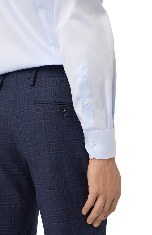 Хлопковая сорочка Corneliani 25P100-2511625 Голубой  25P100-2511625 Фото 5
