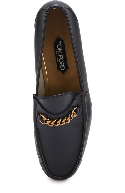 Кожаные лоферы с декоративной цепью TOM FORD, арт. J1060T-VSP, фото 5