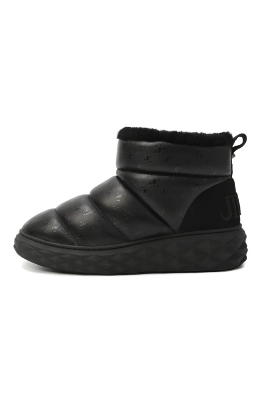 Кожаные полусапоги Xan Jimmy Choo XANQJJVBLACKMIX/ Чёрный  XANQJJVBLACKMIX/ Фото 4