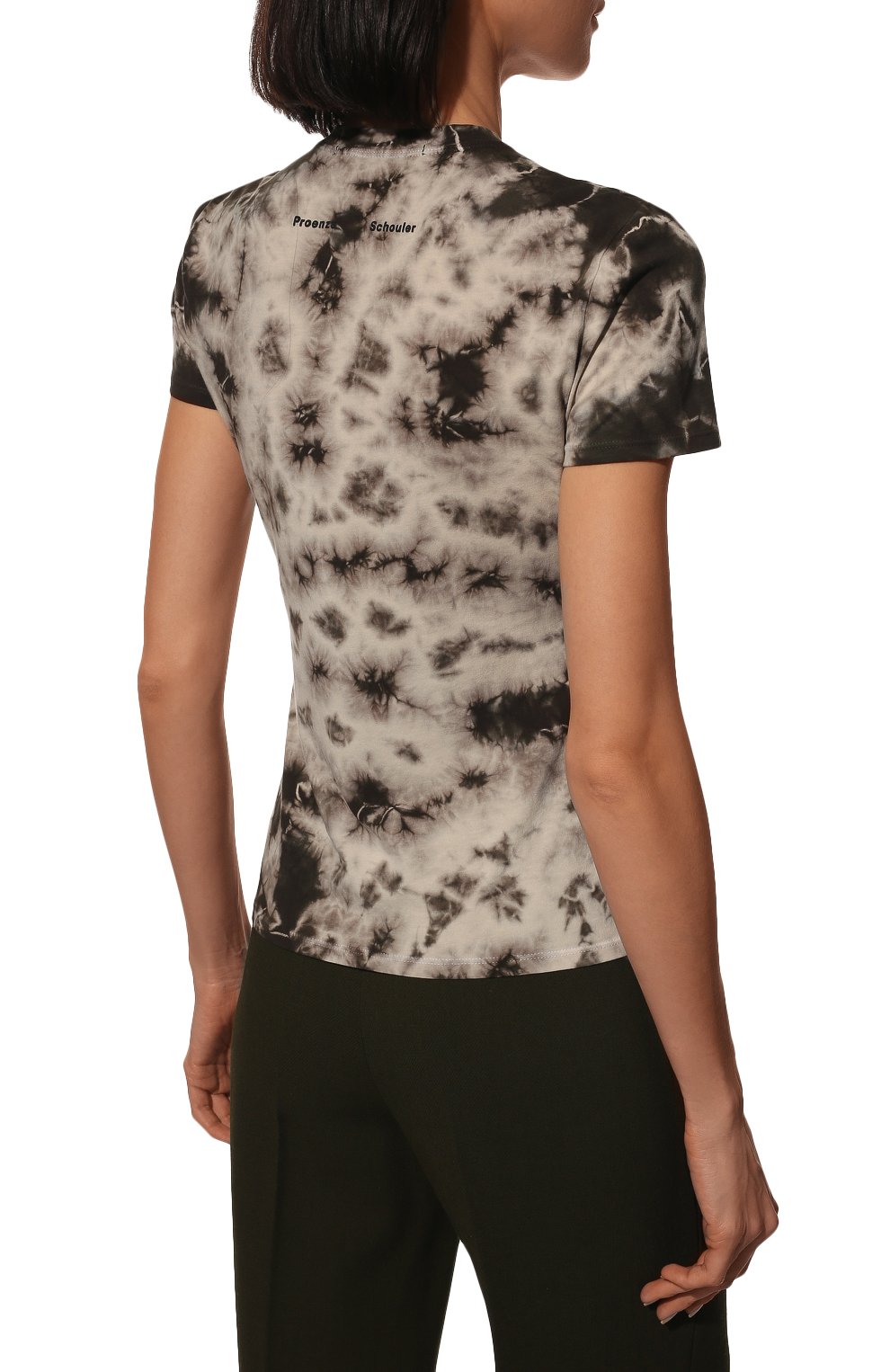 Хлопковая футболка PROENZA SCHOULER WHITE LABEL, арт. WL2214226-JCT144-CRS, фото 4