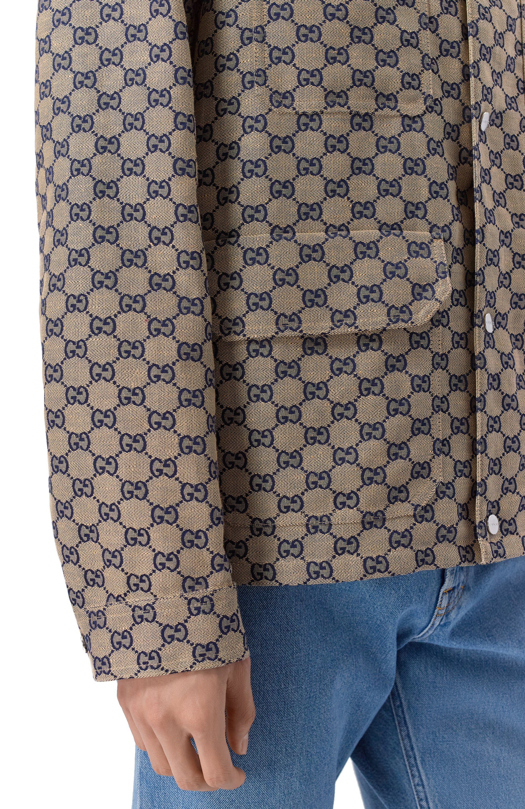 Льняная куртка-рубашка GUCCI, арт. 784252/ZAM7G, фото 5