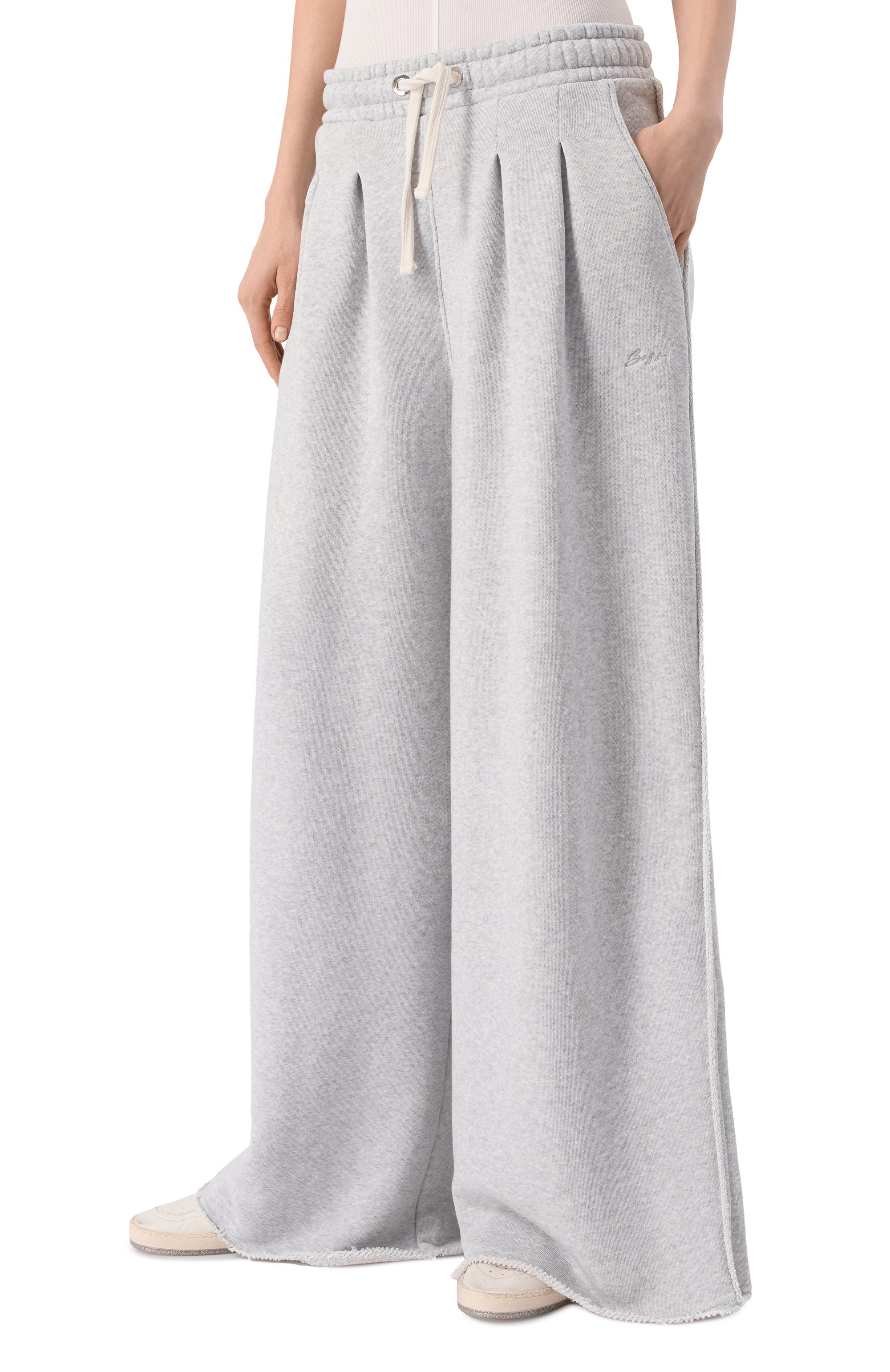 Хлопковые брюки BOSS ORANGE серого цвета по цене 18450 руб., арт. 50554282, фото 3 Хлопковые брюки BOSS ORANGE, арт. 50554282, фото 3