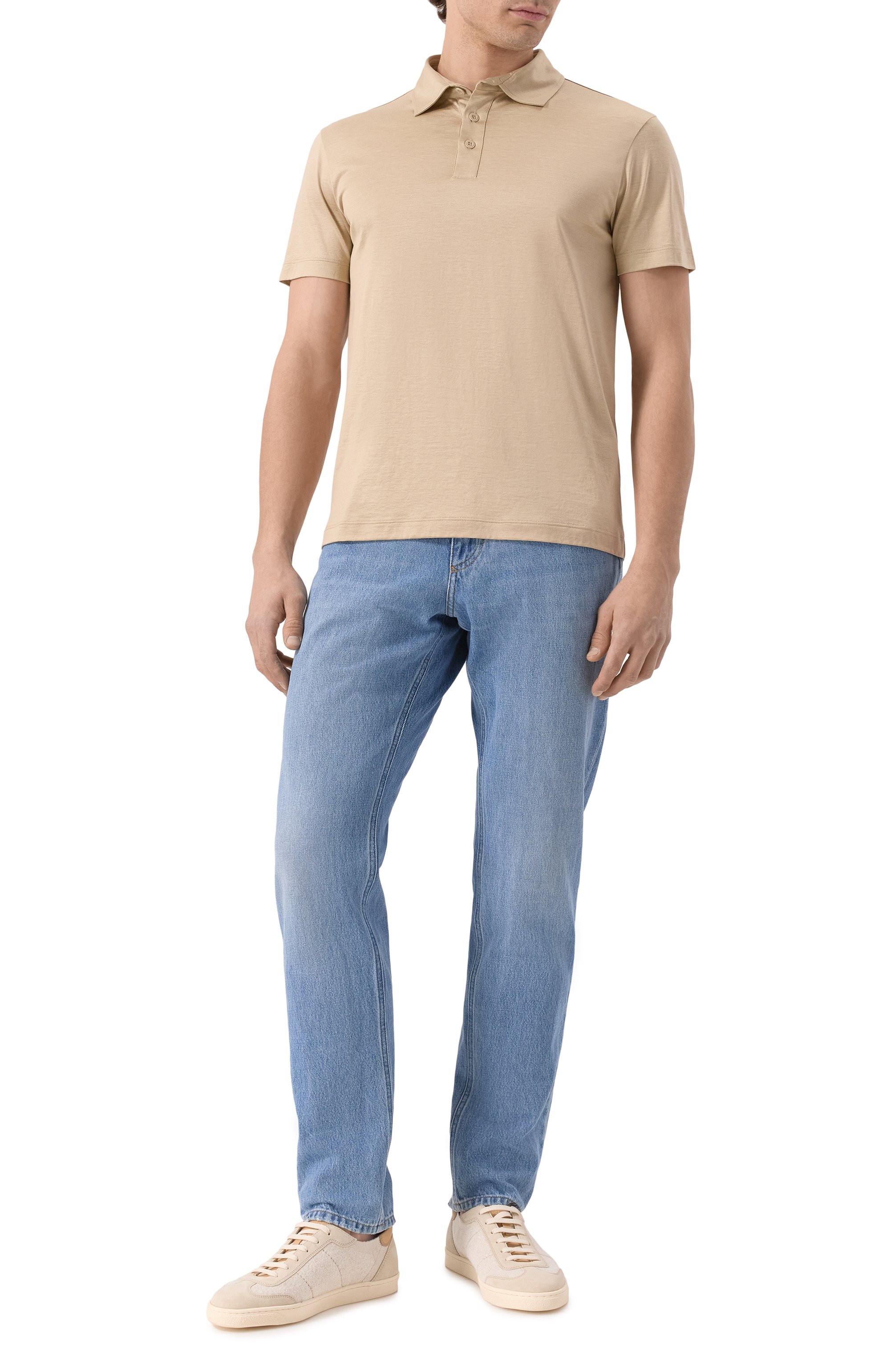 Поло из шелка и хлопка GIORGIO ARMANI, арт. 3KSF74/SJZHZ, фото 2