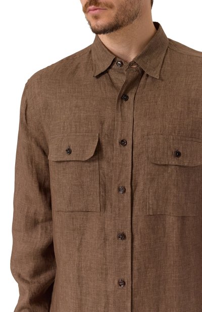 Льняная рубашка BRIONI, арт. SCFA0L-P9111, фото 5