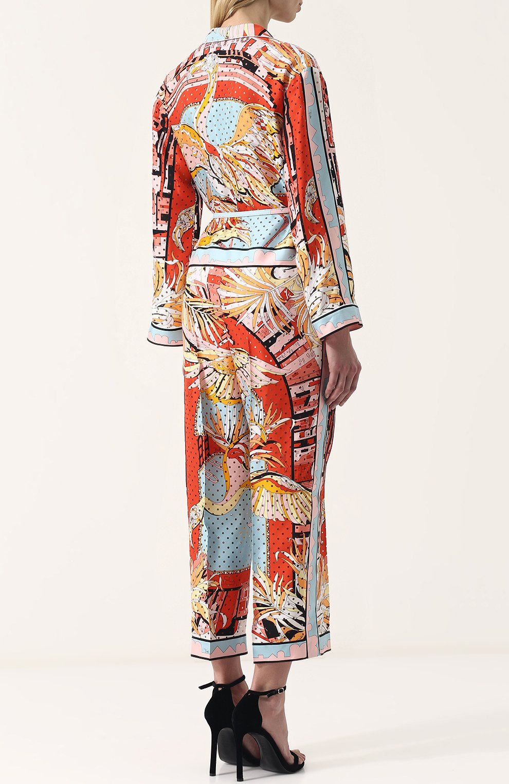 Шелковый комбинезон с принтом и поясом EMILIO PUCCI, арт. 82RI11/82731, фото 4
