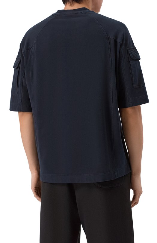 Хлопковая футболка Emporio Armani EM004910/AF13715 Синий  EM004910/AF13715 Фото 4