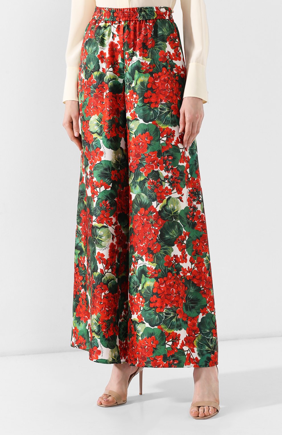 Шелковые брюки DOLCE & GABBANA, арт. FTBBFT/HS1ZW, фото 3