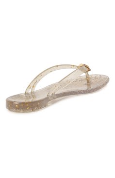 Женские шлепанцы jelly CASADEI золотого цвета, арт. 2Y255J0101/BHGLT | Фото 5 (Каблук высота: Низкий; Драгоценные камни: Проставлено; Подошва: Плоская; Материал сплава: Проставлено; Материал внешний: Резина)