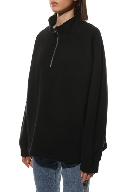 Хлопковая толстовка MM6 черного цвета по цене 48950 руб., арт. S52GU0155/S25537, фото 3 Хлопковая толстовка MM6, арт. S52GU0155/S25537, фото 3