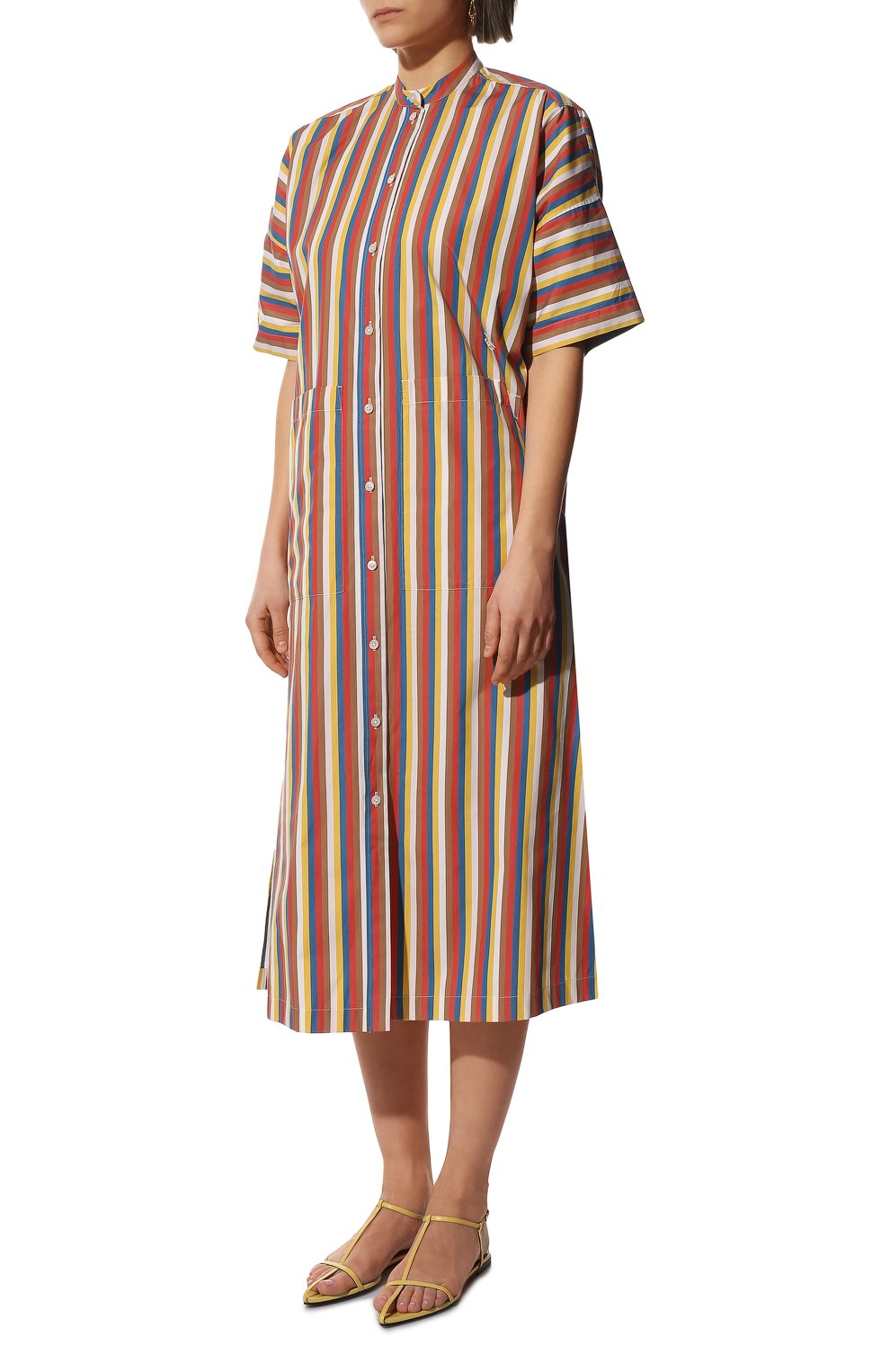 Хлопковое платье JIL SANDER, арт. JPPU500005-WU244710, фото 3