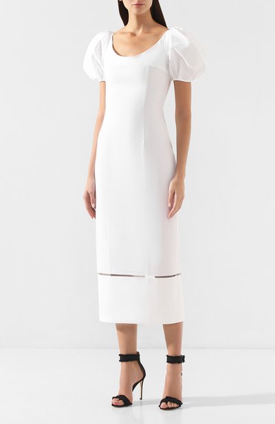 Хлопковое платье KHAITE белого цвета по цене 99500 руб., арт. 5090108/ALLIS0N, фото 3 Хлопковое платье KHAITE, арт. 5090108/ALLIS0N, фото 3