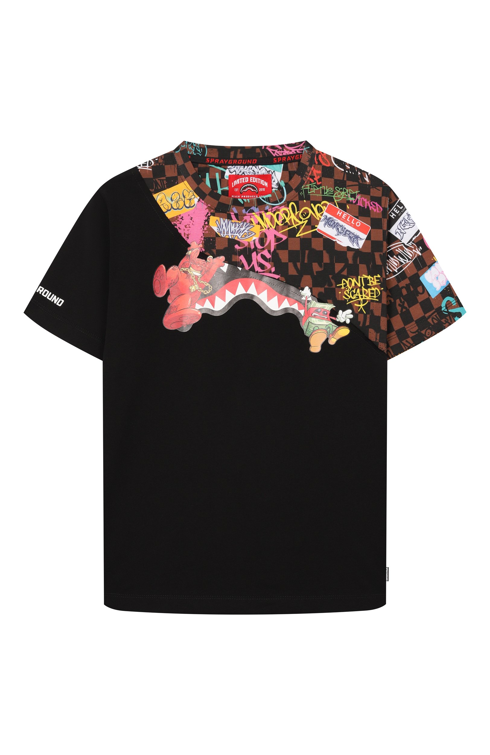 Хлопковая футболка SPRAYGROUND, арт. SPY1504/HANG IN THERE GRAFFITI REGULAR T-SHIRT, фото 1