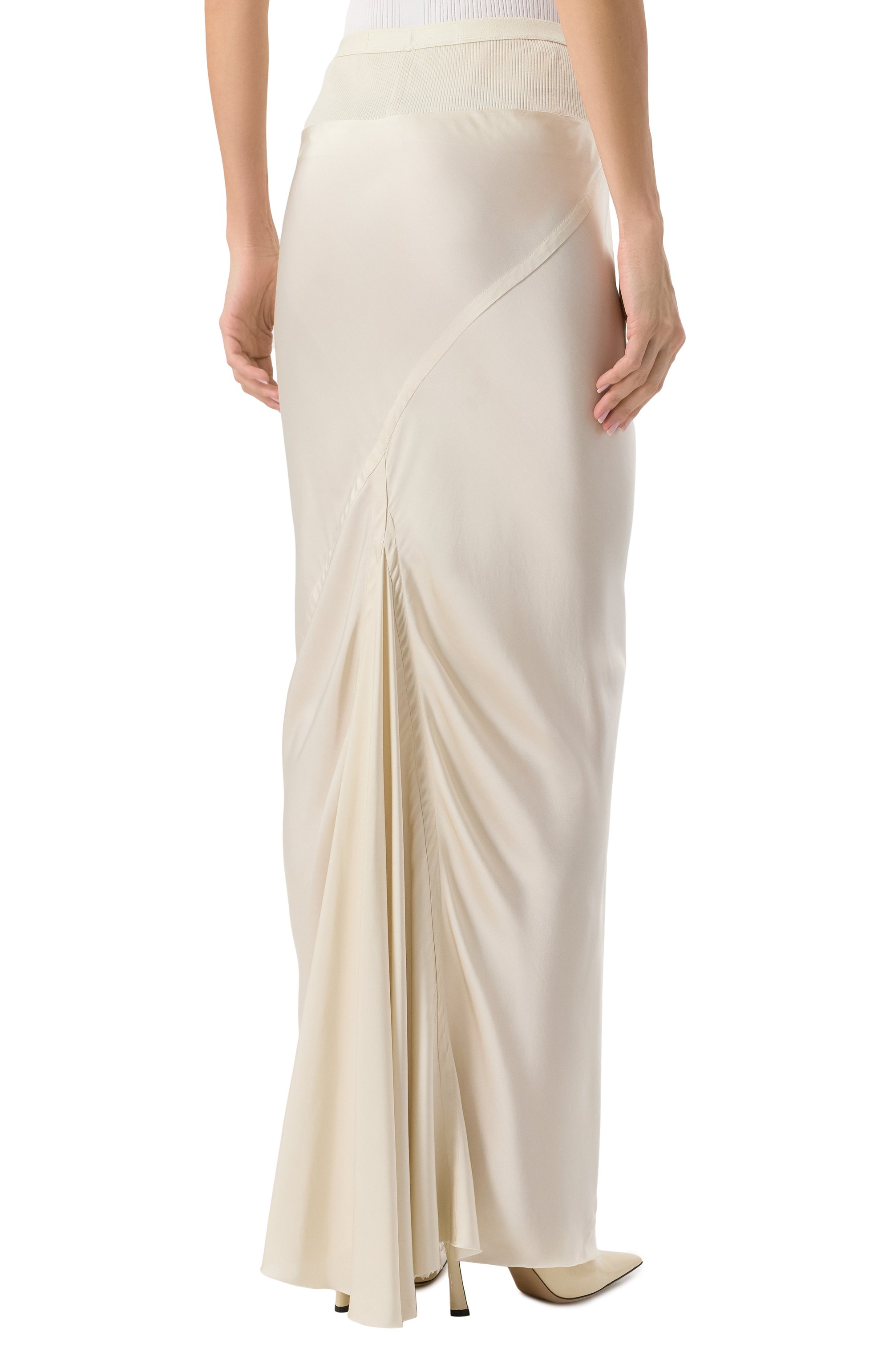 Атласная юбка RICK OWENS, арт. RP01E7348/SCH, фото 4