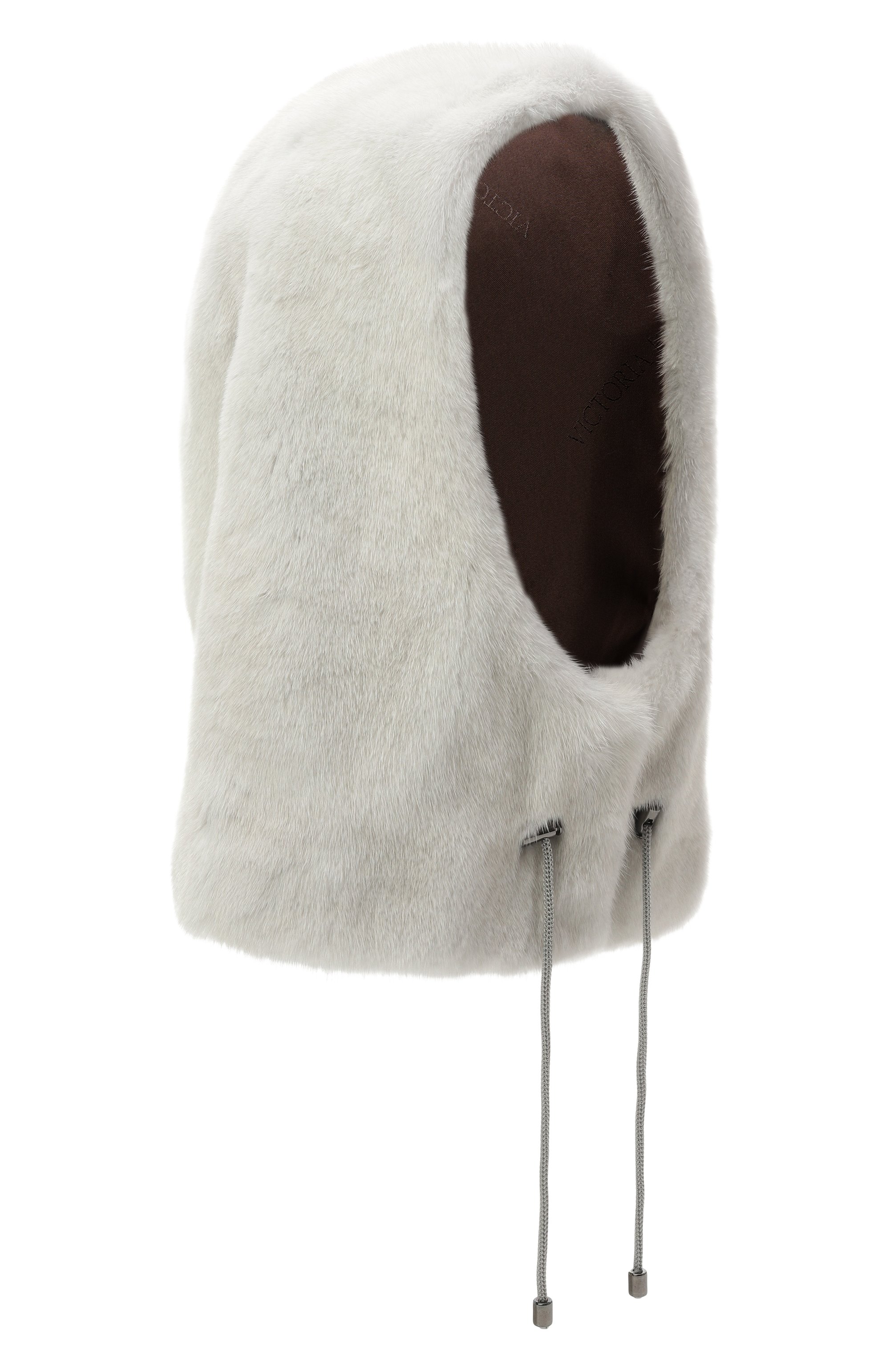 Меховой капюшон из норки VICTORIA KUSENKOVA светло-серого цвета по цене 121660 руб., арт. 191600008545, фото 1 Меховой капюшон из норки VICTORIA KUSENKOVA, арт. 191600008545, фото 1