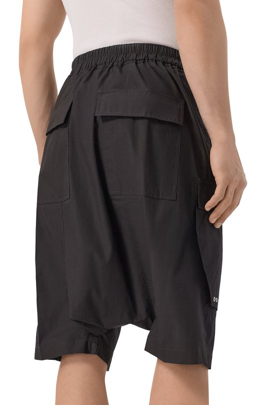 Хлопковые шорты Rick Owens RU01F2389/P Чёрный  RU01F2389/P Фото 4