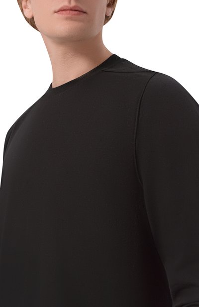 Хлопковый лонгслив RICK OWENS черного цвета по цене 61800 руб., арт. RU02F4277/BA, фото 5 Хлопковый лонгслив RICK OWENS, арт. RU02F4277/BA, фото 5