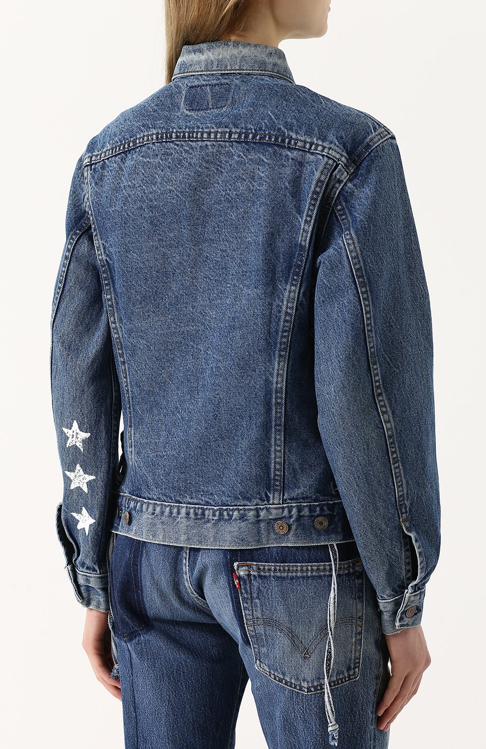 Джинсовая куртка свободного кроя с потертостями ICONS OF CALIFORNIA, арт. LVDTMEI_PS, фото 4
