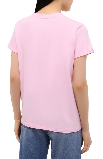 Хлопковая футболка SEVEN LAB светло-розового цвета по цене 7520 руб., арт. T20-MNC pink, фото 4 Хлопковая футболка SEVEN LAB, арт. T20-MNC pink, фото 4