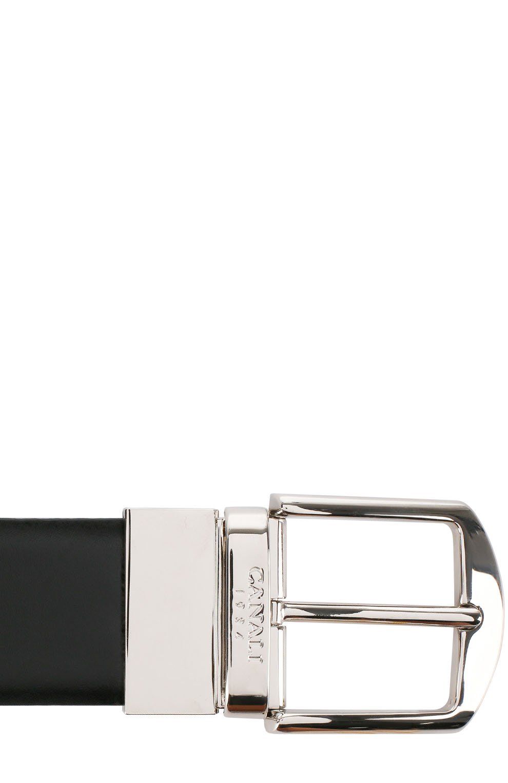 Кожаный ремень с металлической пряжкой CANALI черного цвета по цене 22050 руб., арт. KA00036/50, фото 3 Кожаный ремень с металлической пряжкой CANALI, арт. KA00036/50, фото 3