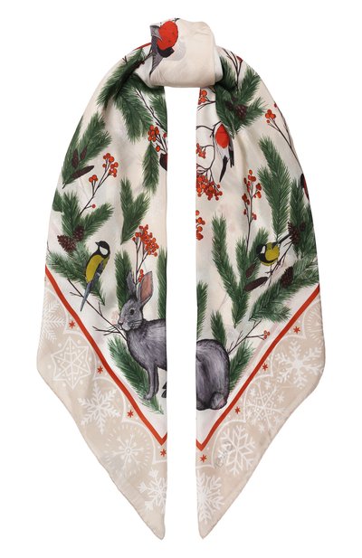 Шелковый платок зимний лес GOURJI, арт. T26WF7RW, фото 1