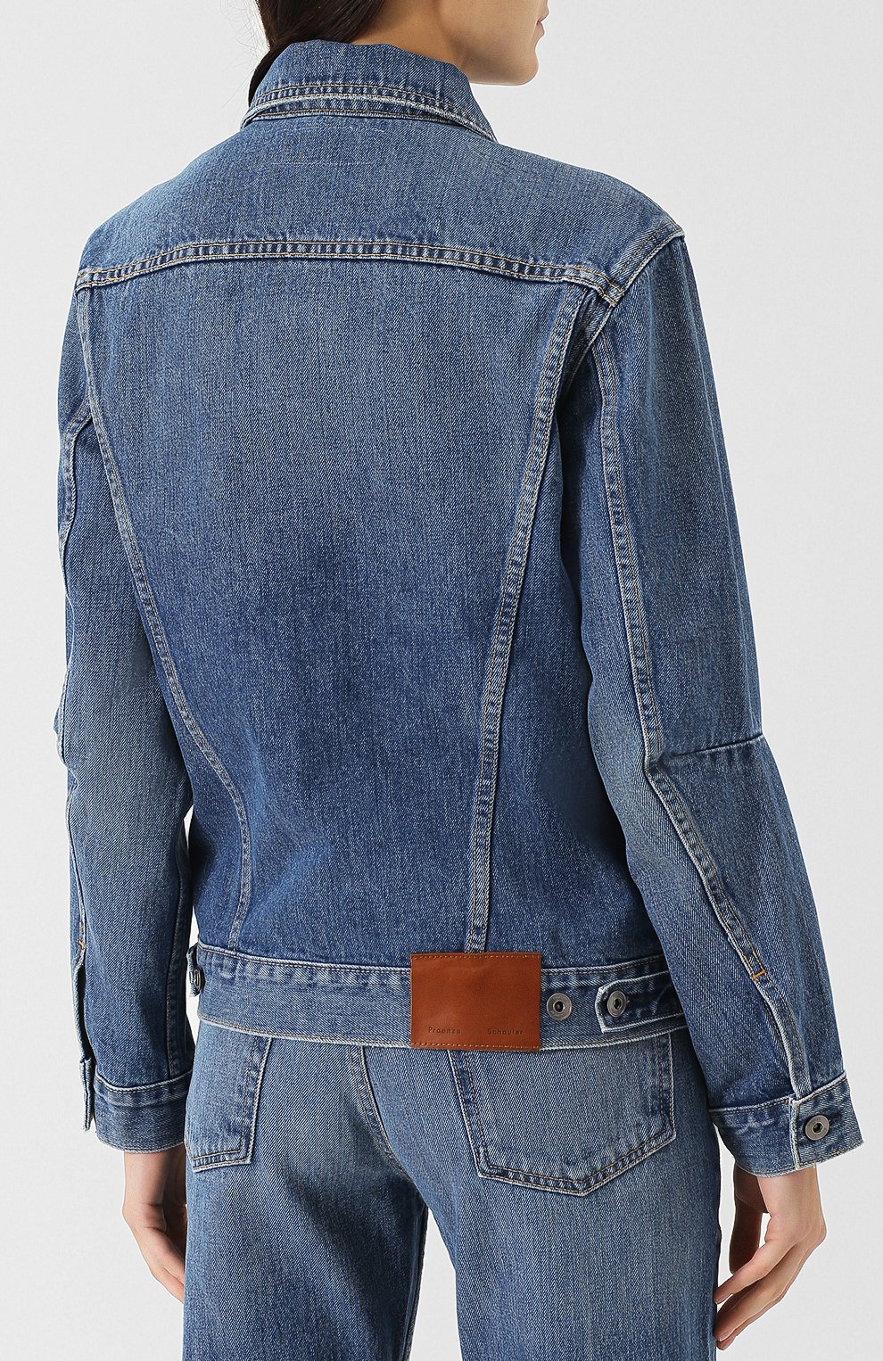 Джинсовая куртка с потертостями PROENZA SCHOULER, арт. WL1839094-DC012, фото 4