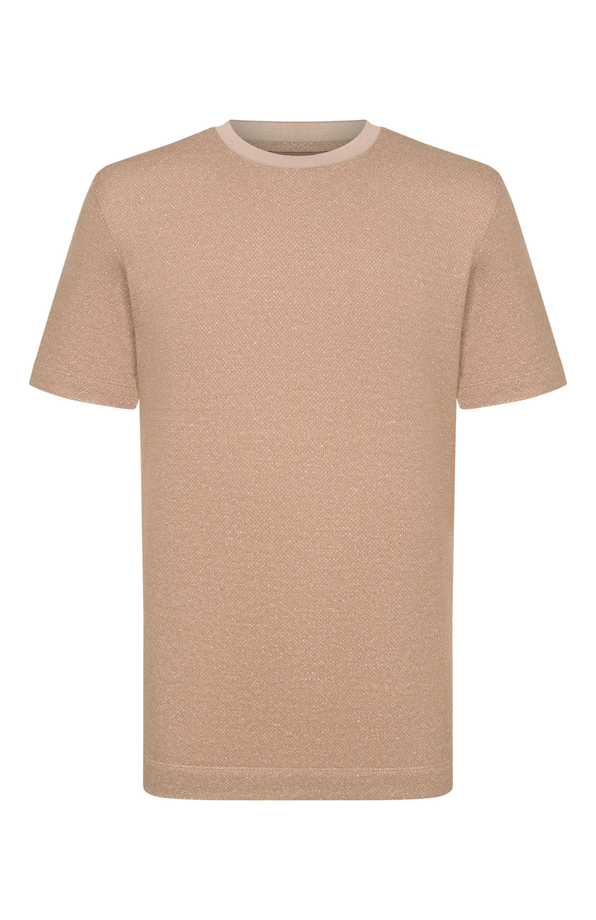 Футболка из хлопка и льна BOSS CAMEL, арт. 50560028, фото 1