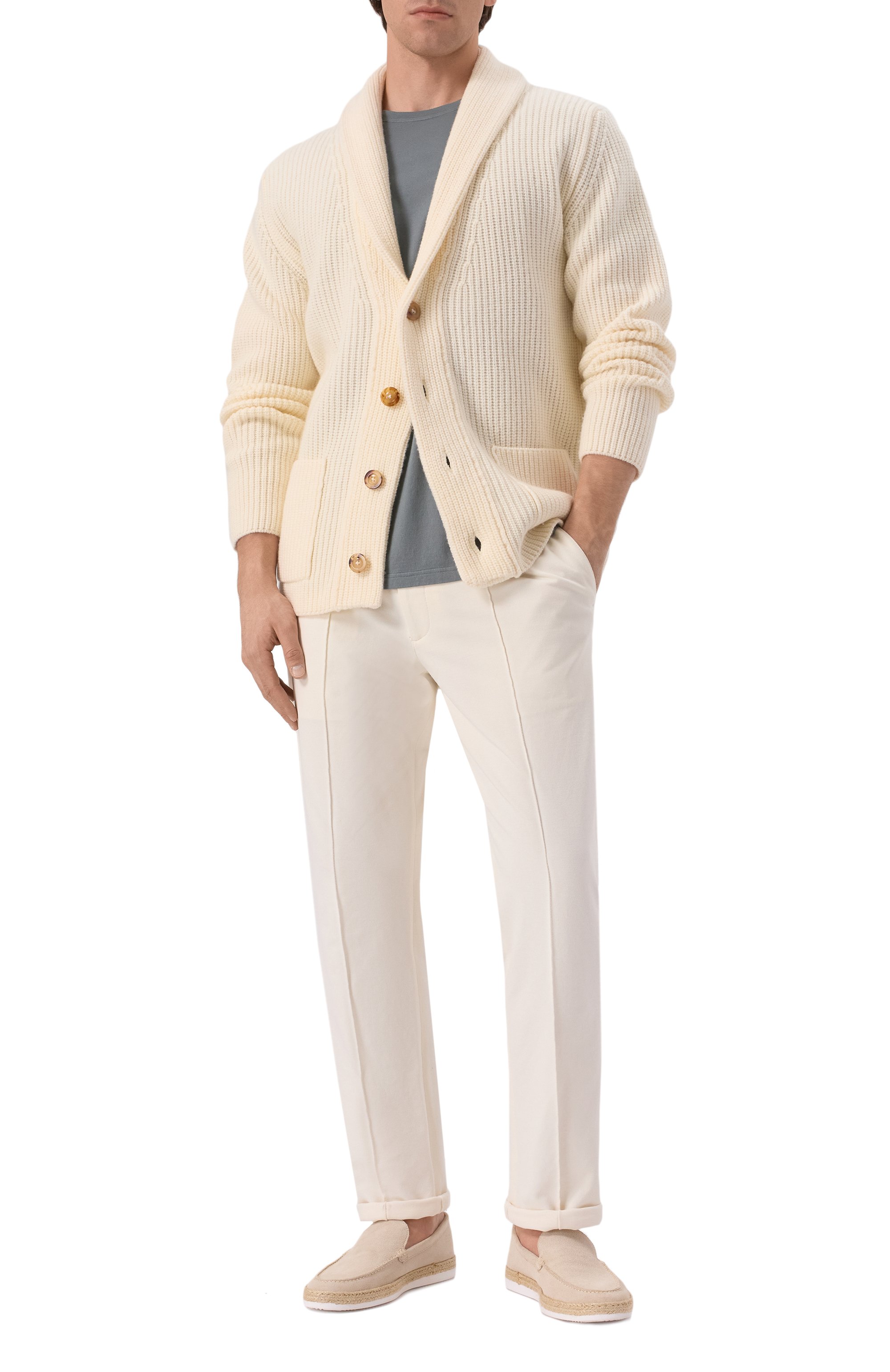 Футболка из хлопка и кашемира KITON, арт. UMK063005, фото 2