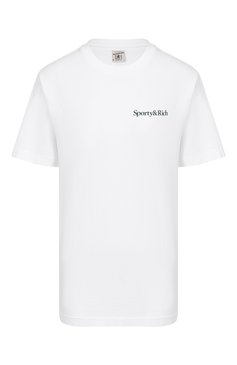 Хлопковая футболка SPORTY AND RICH, арт. T0043606300WH01, фото 1